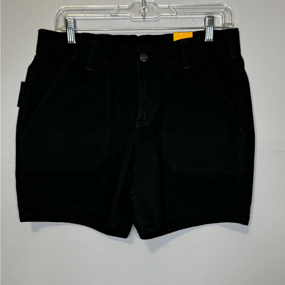 Carhartt Women’s Rugged Flex Work Shorts Black Size 8 NWT - Picture 2 of 8